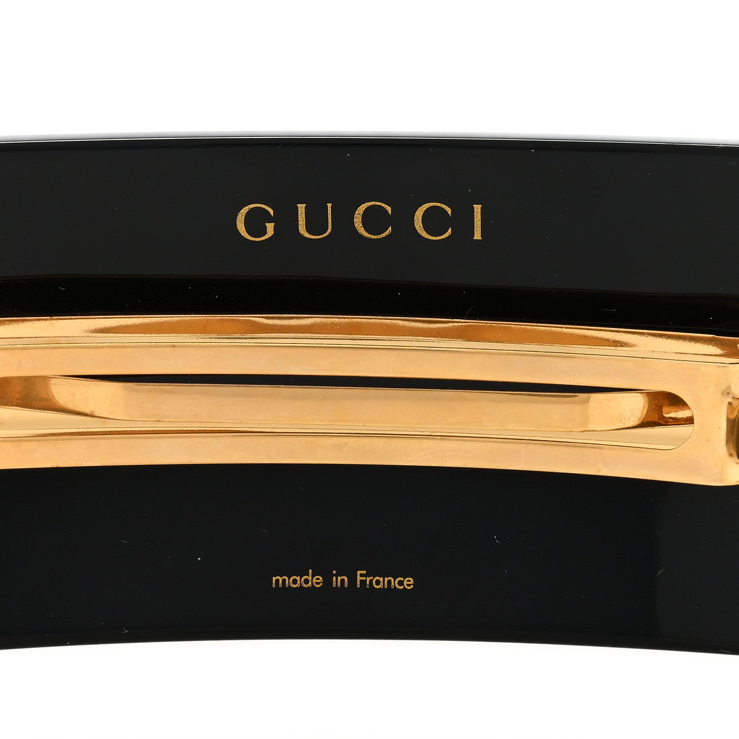 Gucci Resin Crystal Single Hair Barrette Black 3 of 3