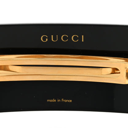 Gucci Resin Crystal Single Hair Barrette Black 3 of 3