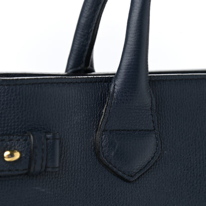 Burberry Grainy Calfskin House Check Medium Banner Tote Ink Blue 12 of 12