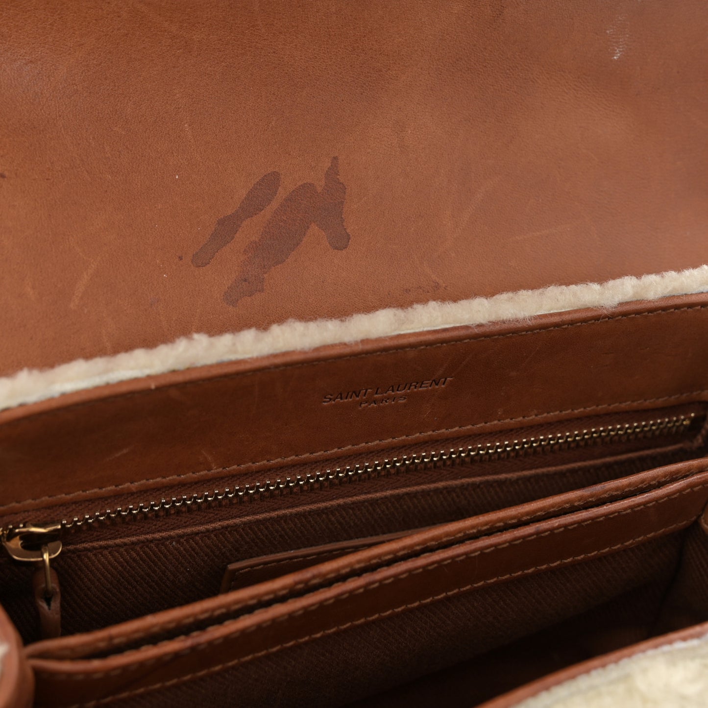 Shearling Toy Loulou Shoulder Bag Natural