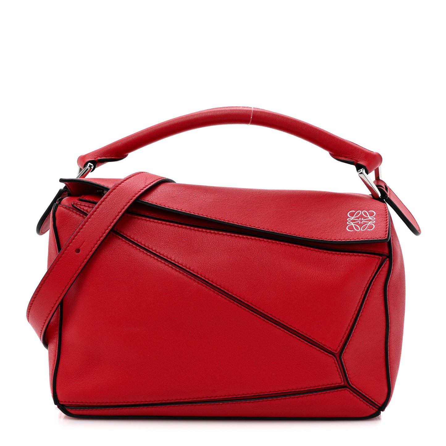 Calfskin Small Puzzle Bag Scarlet