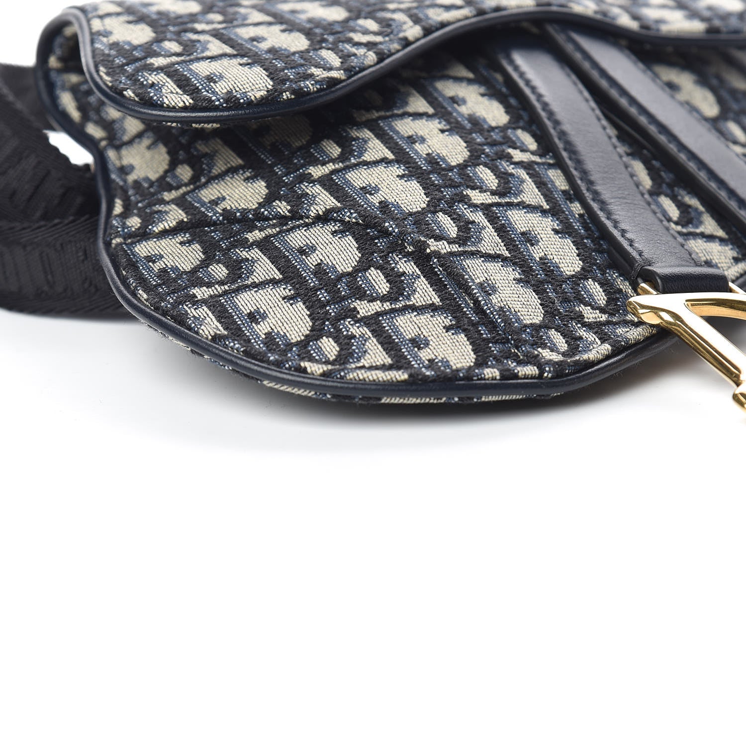 Christian Dior Oblique Saddle Belt Bag Blue 5 of 9