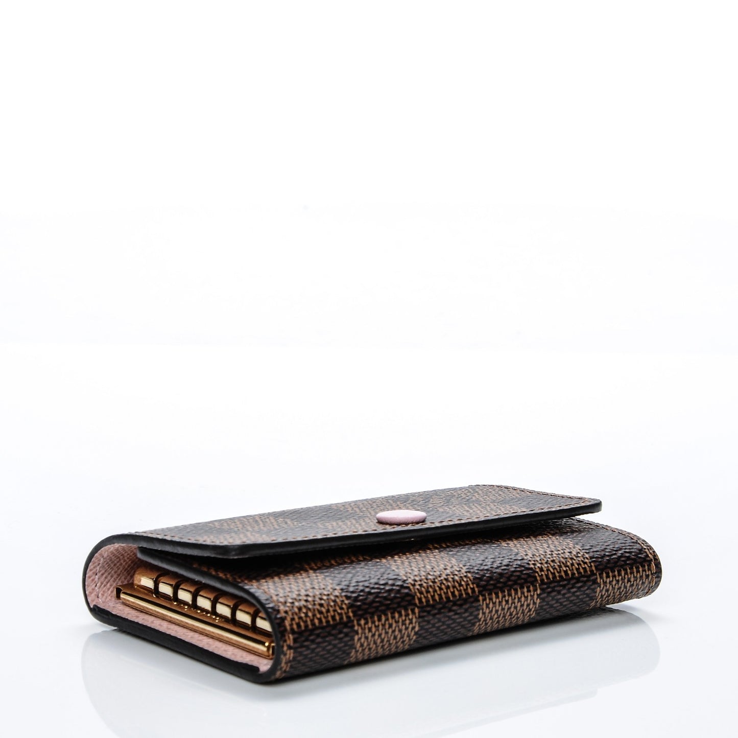 Damier Ebene Multicles 6 Key Holder Rose Ballerine
