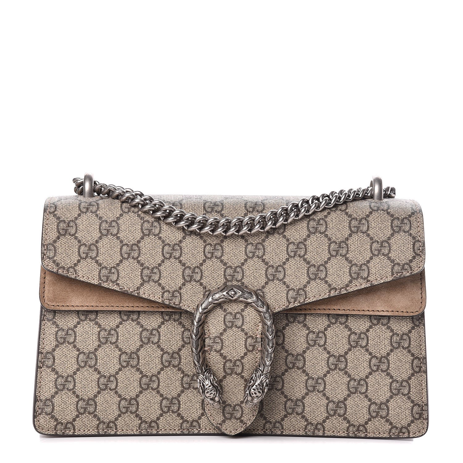 Gucci GG Supreme Monogram Small Dionysus Shoulder Bag Taupe 1 of 11