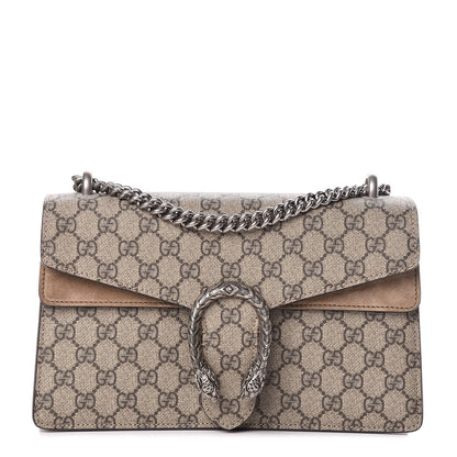 Gucci GG Supreme Monogram Small Dionysus Shoulder Bag Taupe 1 of 11