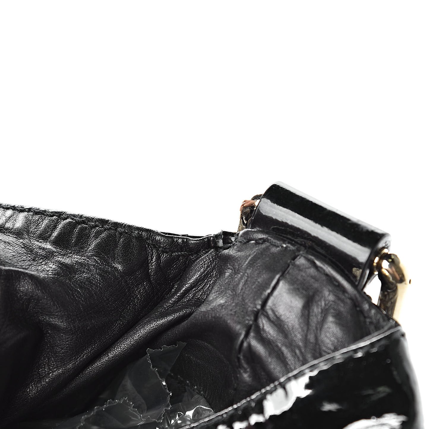 Patent Medium Hysteria Top Handle Bag Black