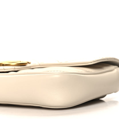 Gucci Calfskin Matelasse Mini GG Marmont Shoulder Bag With Card Holder White Black 11 of 14