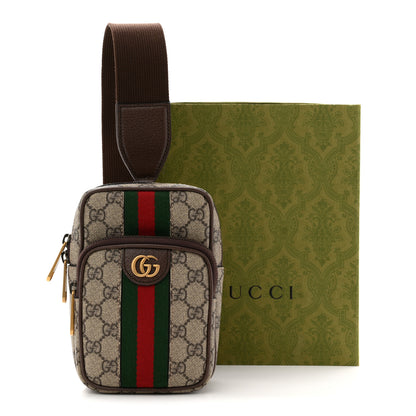 Gucci GG Supreme Monogram Web Mini Ophidia Messenger Brown 11 of 11