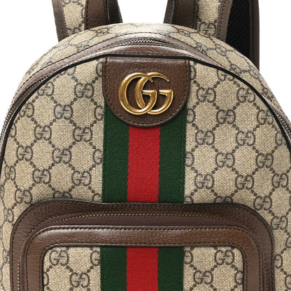 Gucci GG Supreme Monogram Calfskin Web Small Ophidia Day BackpacK Beige Ebony New Acero 8 of 10