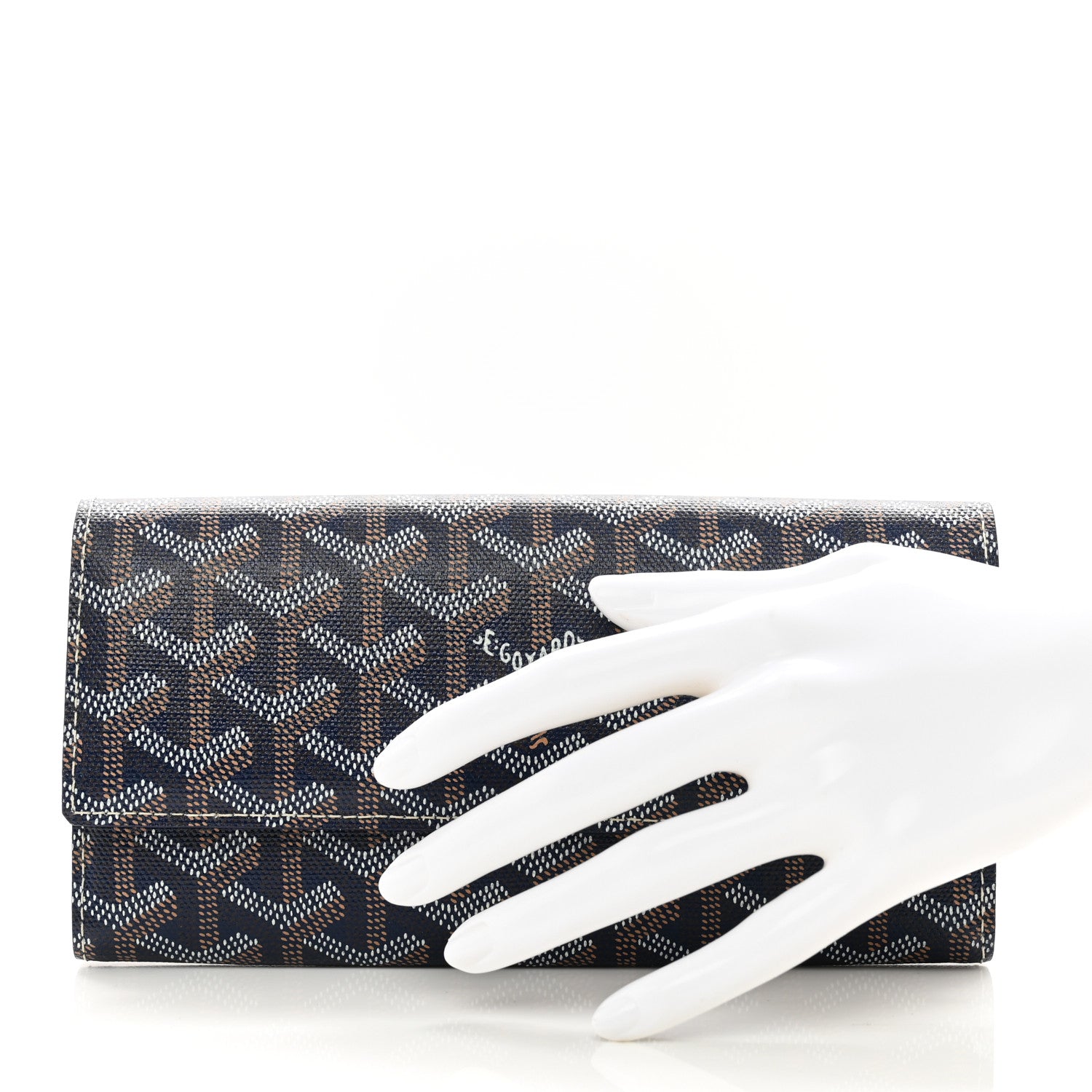 Goyard Goyardine Varenne Long Wallet Navy 2 of 7