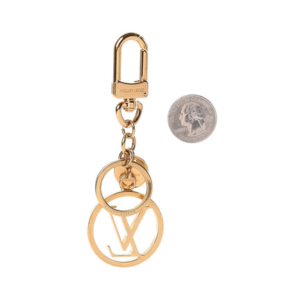 Louis Vuitton LV Circle Bag Charm Key Holder Gold 2 of 3
