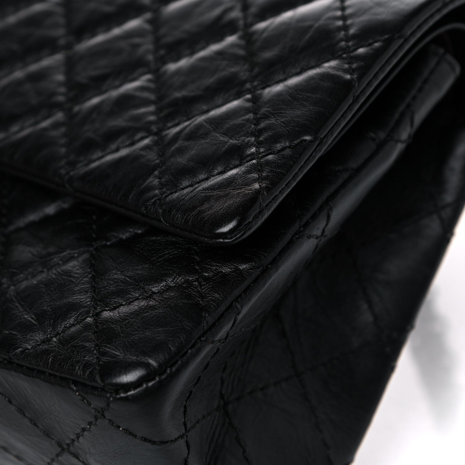 Chanel Aged Calfskin Quilted 2.55 Reissue 225 Flap Black 13 of 16