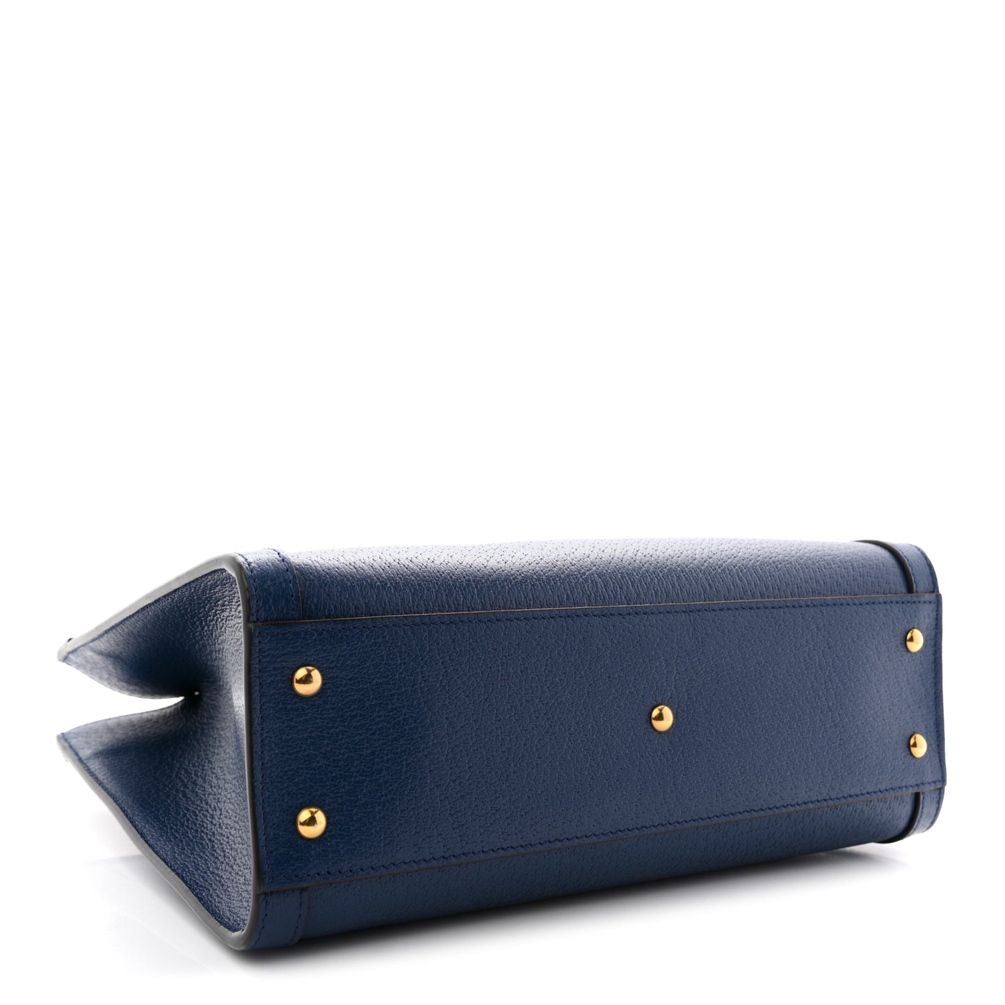 Textured Dollar Calfskin Web Small Diana Tote Bag Royal Crop