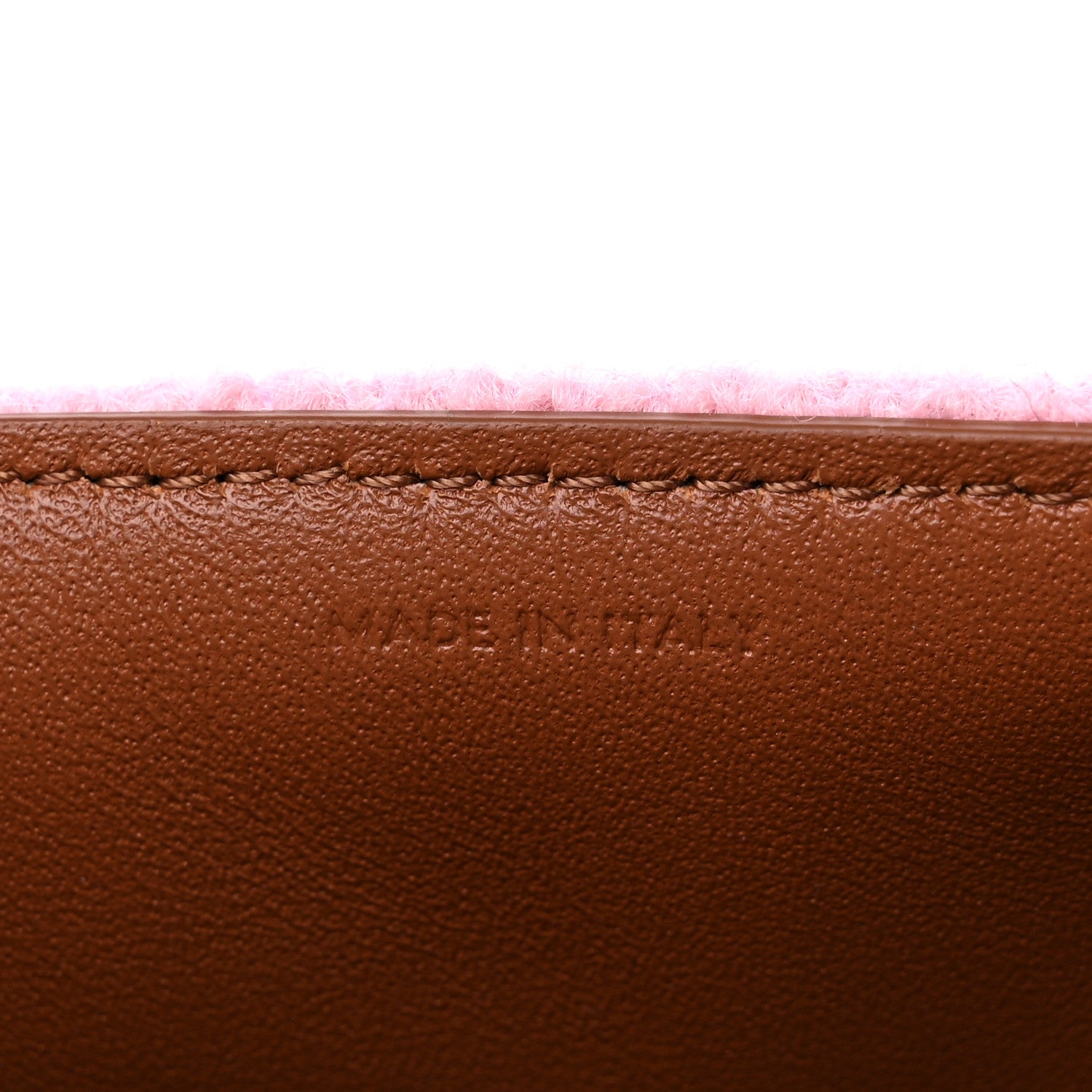 Celine Tweed Triomphe Chain Shoulder Bag Pink 8 of 11
