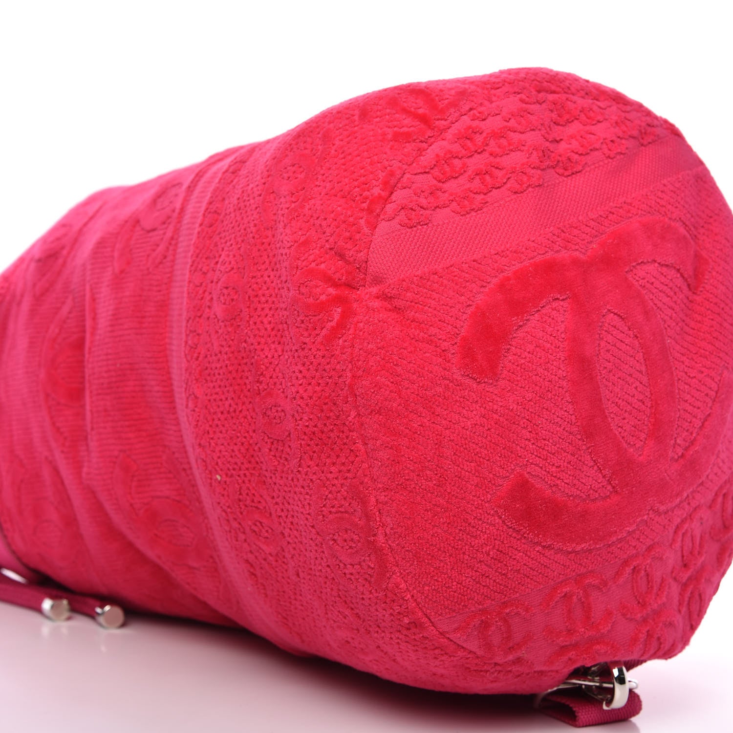 Chanel Terry Cotton CC Drawstring Backpack Pink 6 of 8