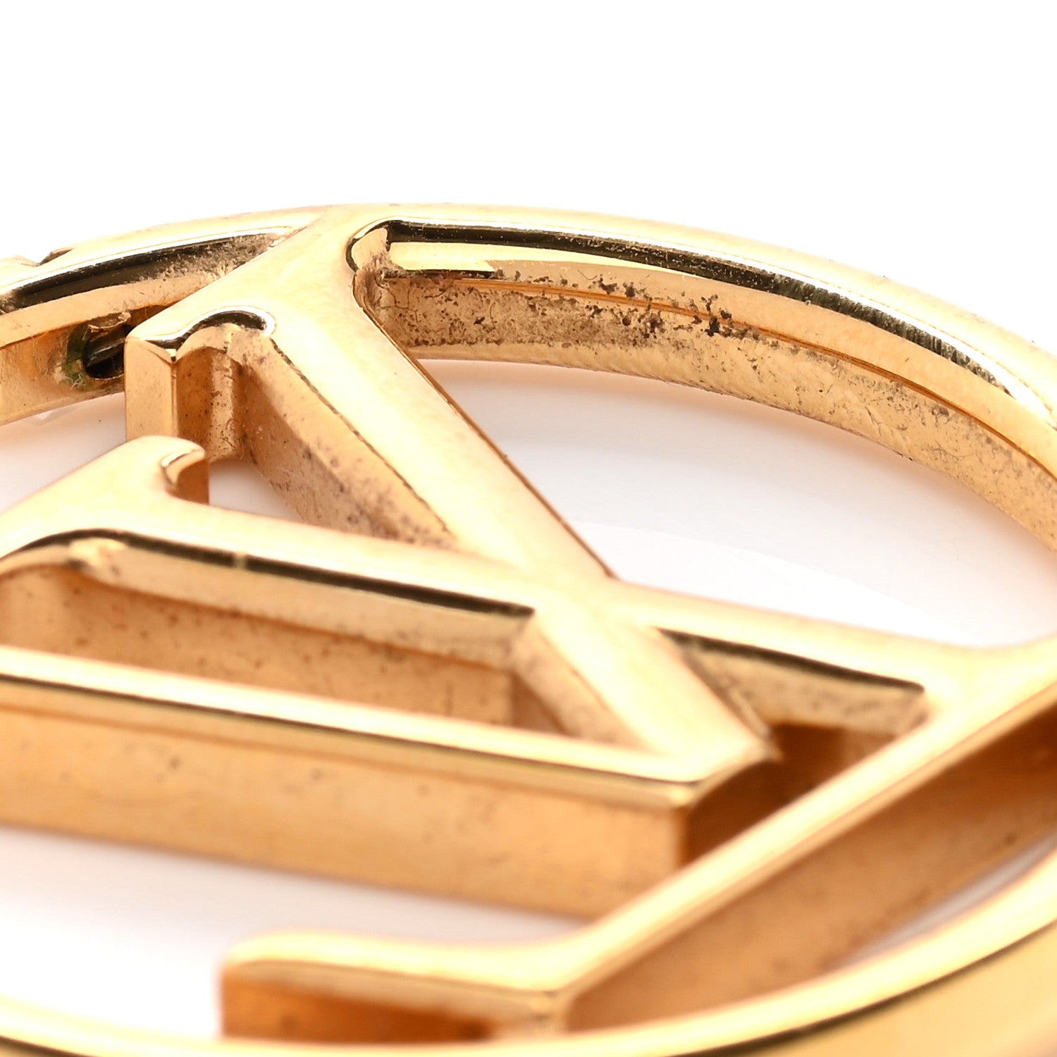 Louis Vuitton Metal Louise Hoop Earrings Gold 7 of 8