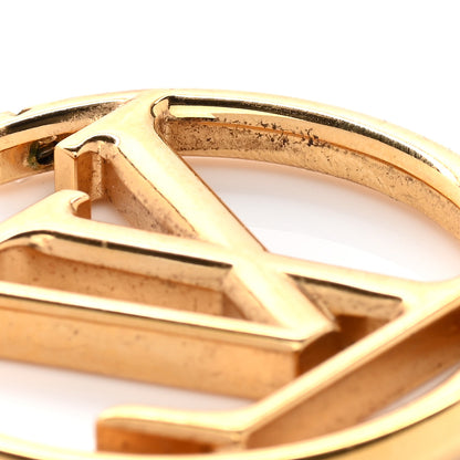 Louis Vuitton Metal Louise Hoop Earrings Gold 7 of 8