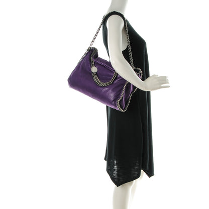 Stella McCartney Shaggy Deer Falabella Fold Over Tote Bright Purple 2 of 9
