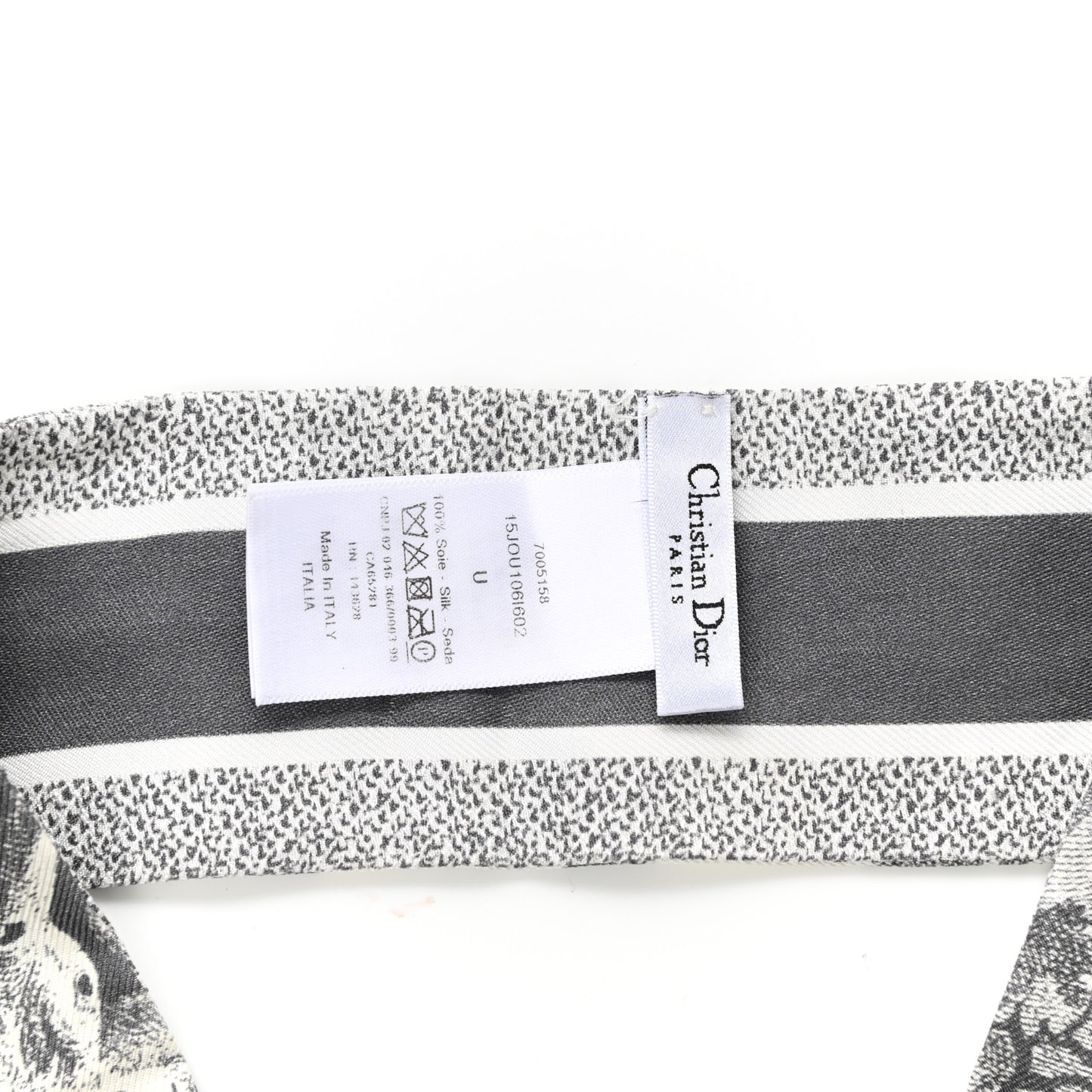 Silk Toile De Jouy Reverse Capri Mitzah Scarf Grey White