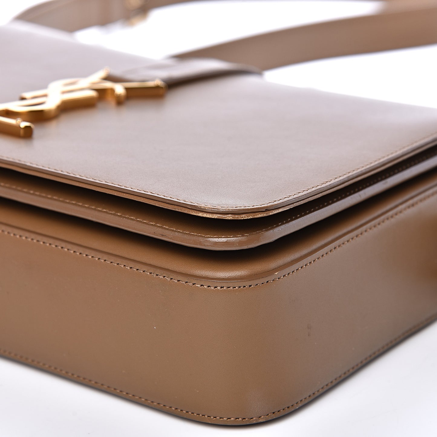 Smooth Calfskin Medium Classic Monogram Universite Bag Dark Beige