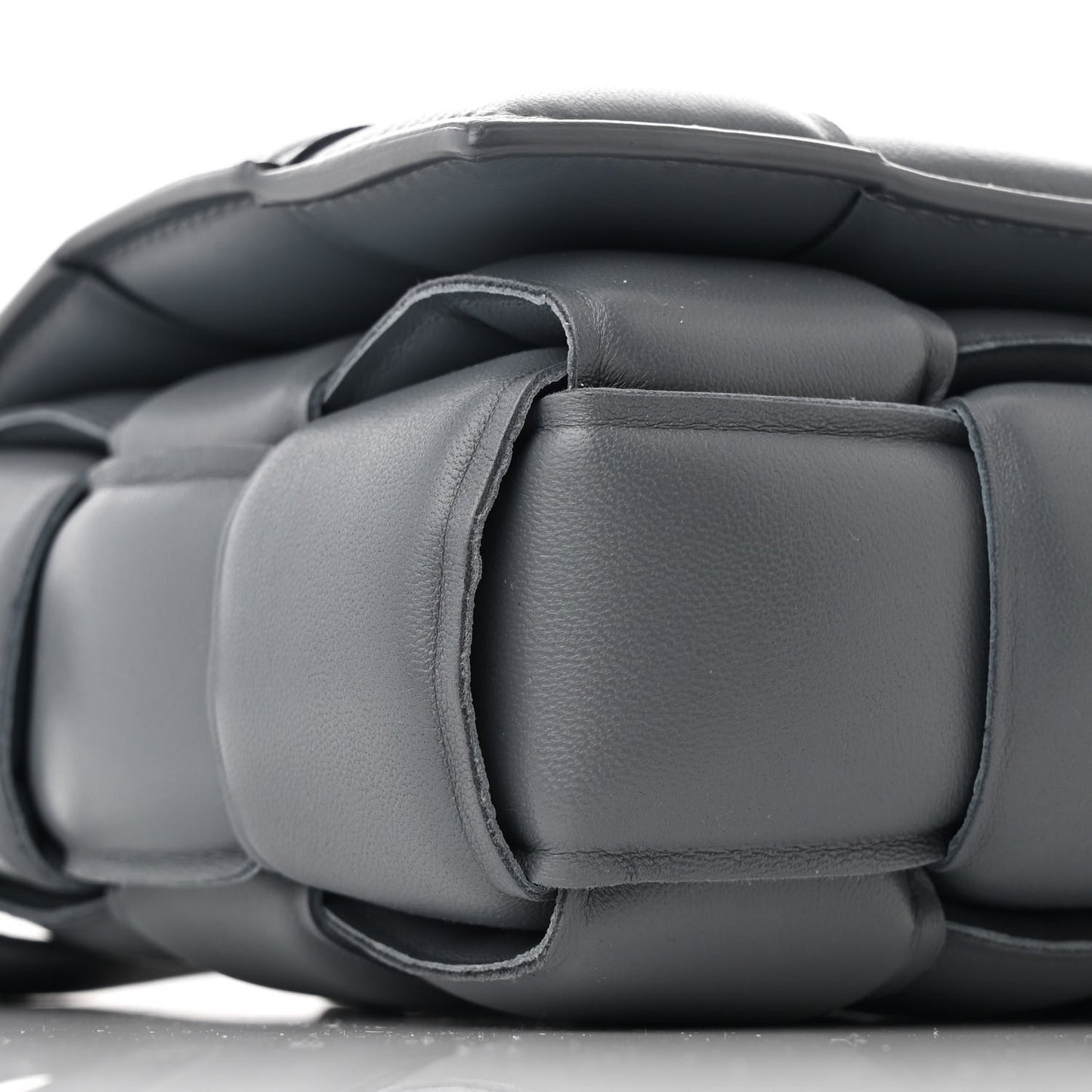 Nappa Maxi Intreccio Padded Cassette Crossbody Bag Thunder