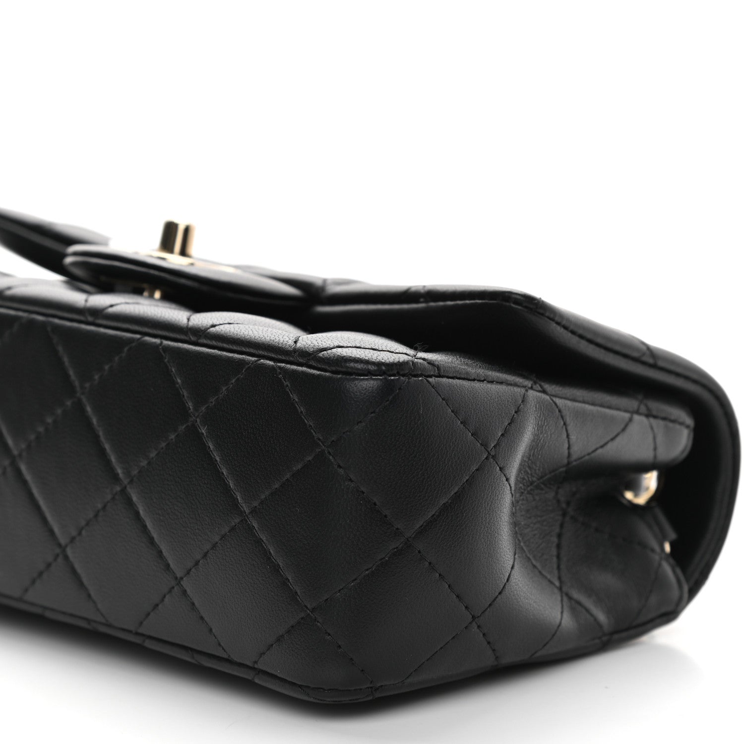 Chanel Lambskin Quilted Mini Rectangular Flap Black 10 of 11