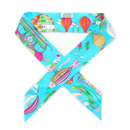 Hermes Silk Les Folies Du Ciel Twilly 1 of 6