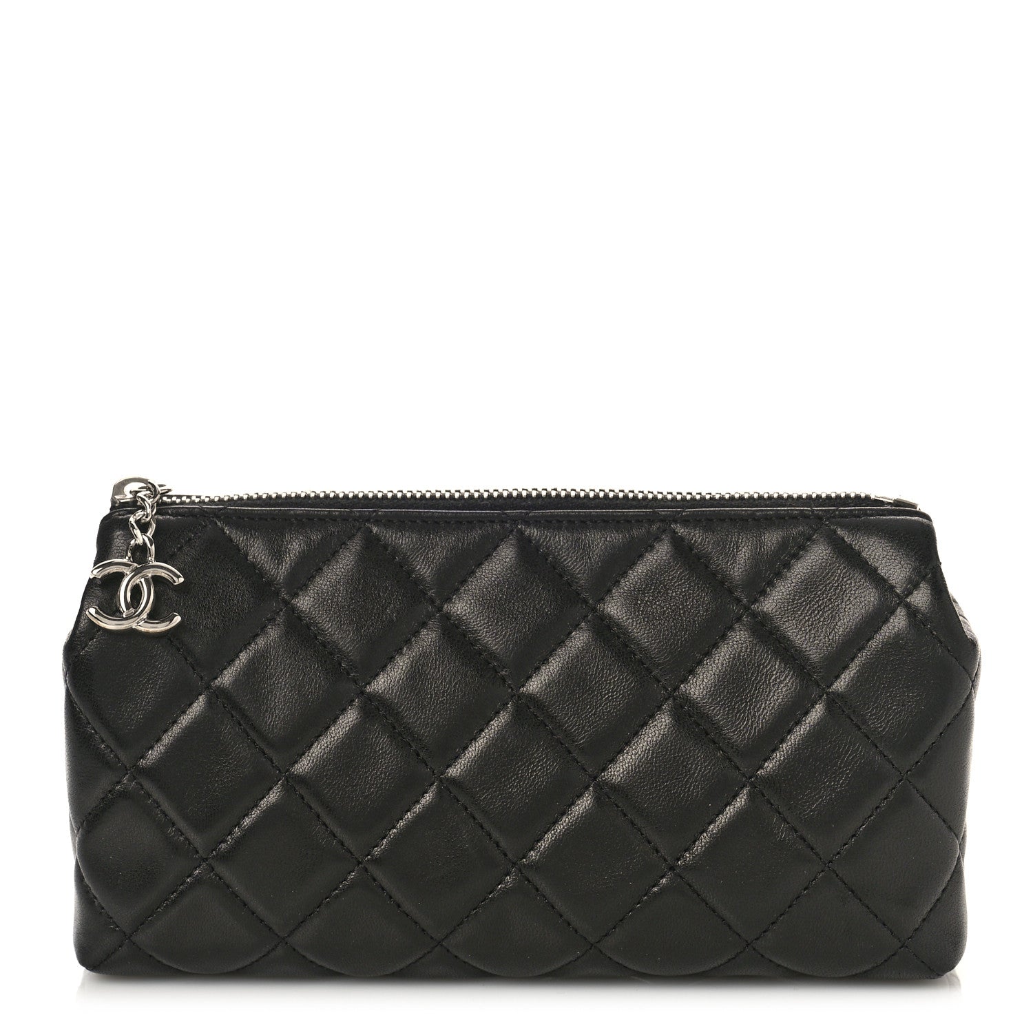 Chanel Lambskin Quilted Cosmetic Case Black 1 of 9