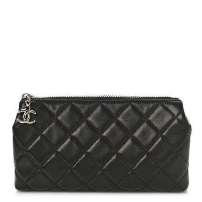 Chanel Lambskin Quilted Cosmetic Case Black 1 of 9
