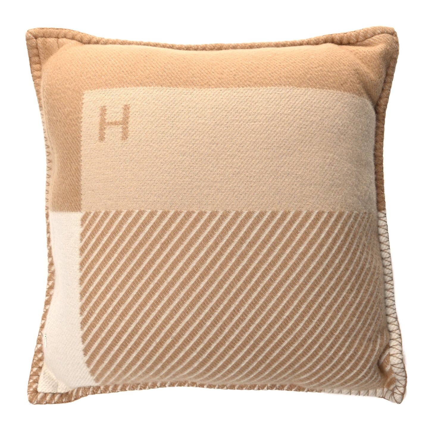 Wool Cashmere H Riviera Pillow Sable