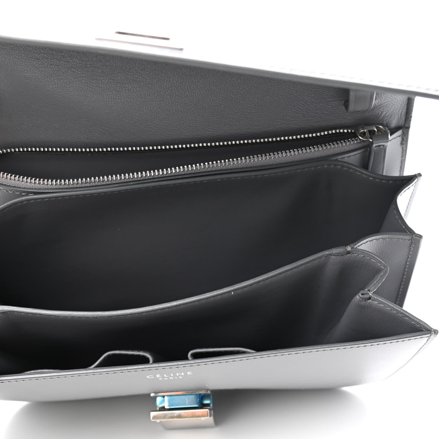 Celine Box Calfskin Medium Classic Box Flap Storm 5 of 10