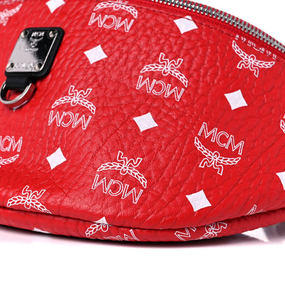 MCM Visetos Large Fursten Belt Bag Red 9 of 10