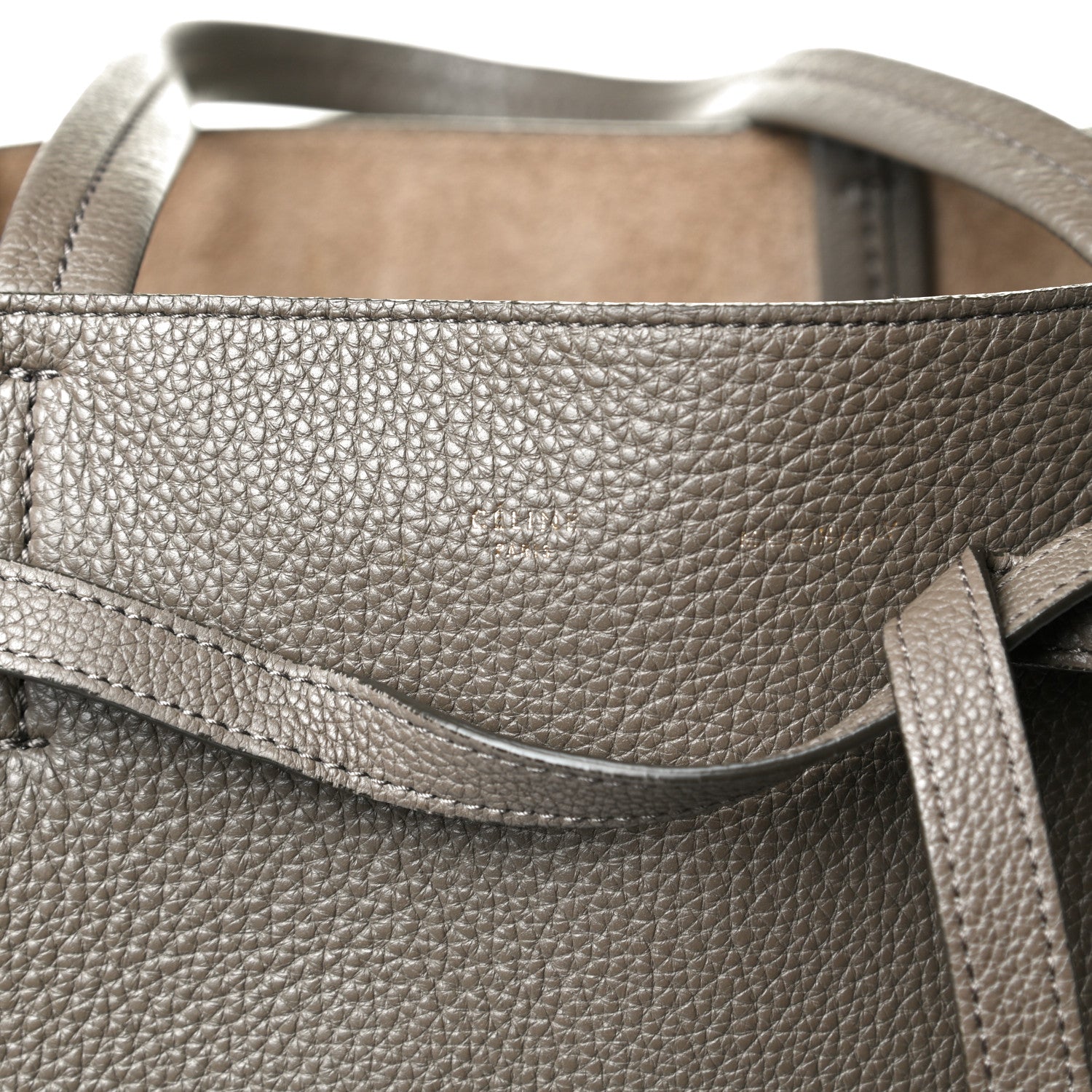 Celine Soft Grained Calfskin Small Belt Cabas Phantom Taupe 15 of 24
