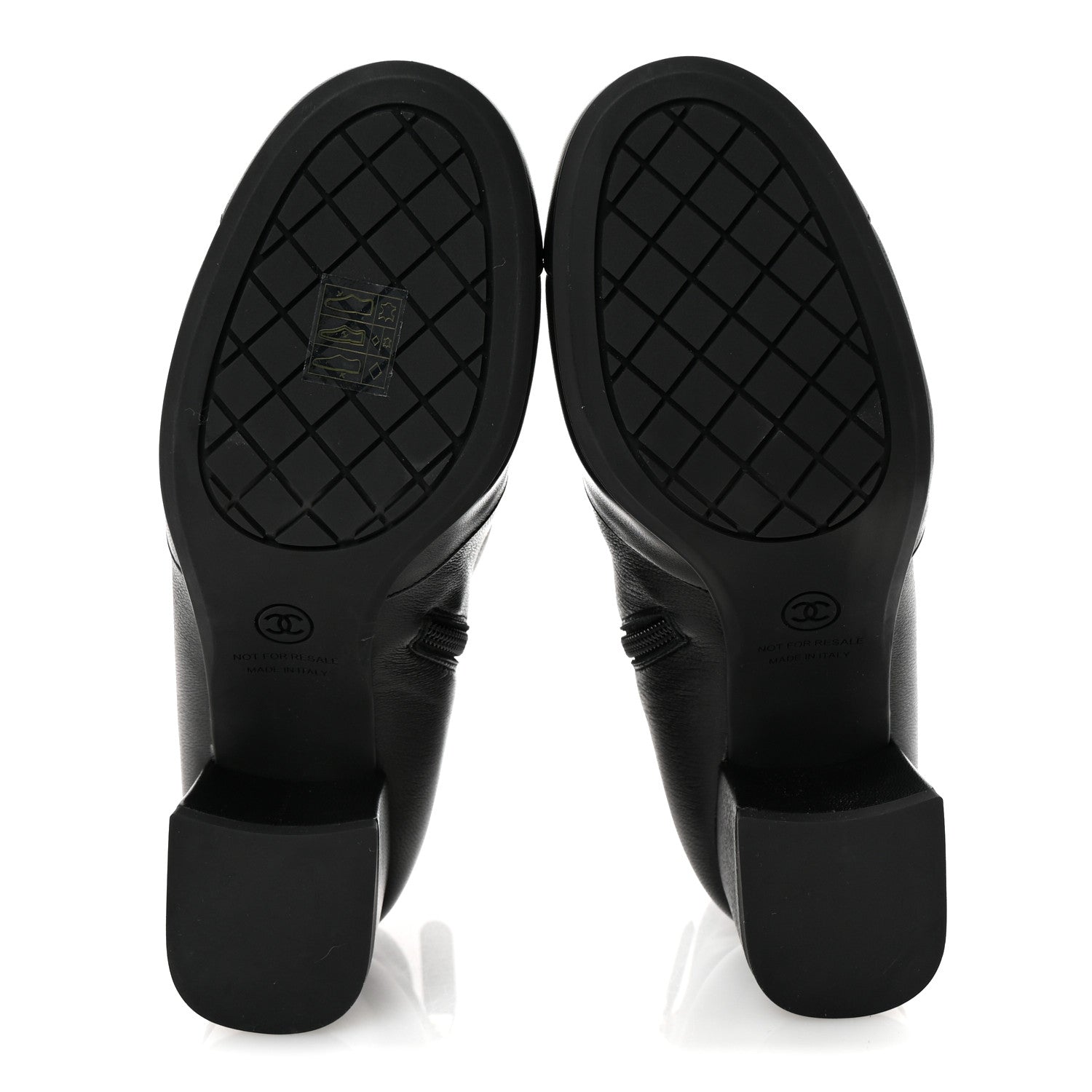Chanel Stretch Lambskin Cap Toe CC Short Boots 37 Black 6 of 9