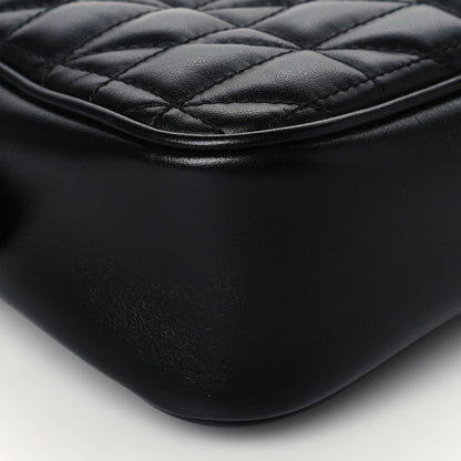 Gucci Calfskin Matelasse Aria Small GG Marmont Chain Shoulder Bag Black 10 of 12