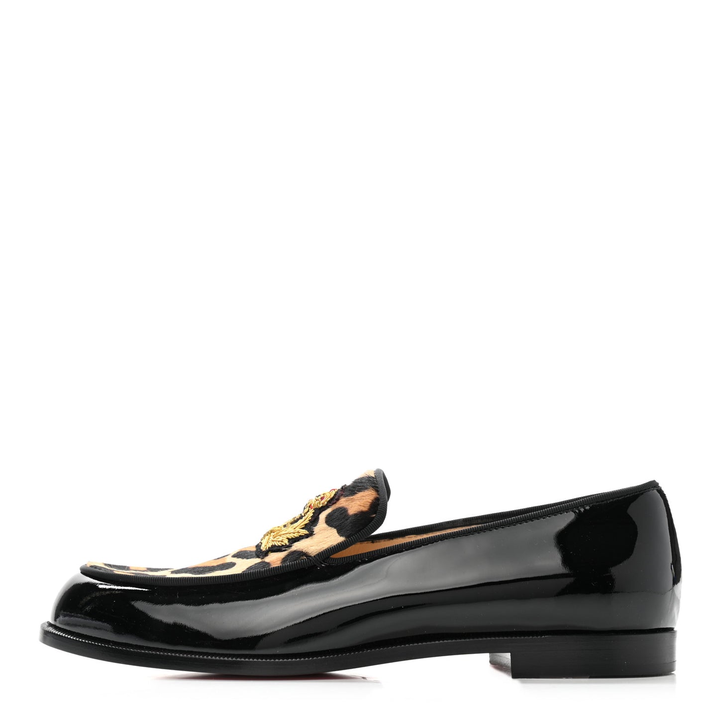 Pony Hair Patent Womens Laperouza Loafers 37.5 Black