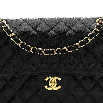 Chanel Caviar Quilted Medium Double Flap Black 8 of 11