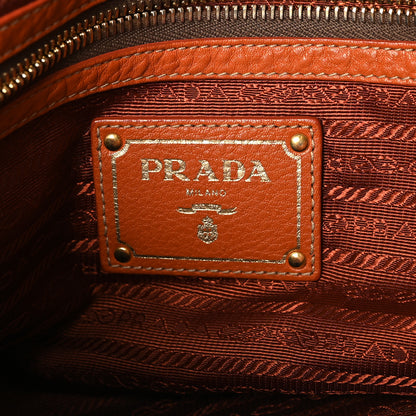 Prada Vitello Daino Shopping Satchel Rame 6 of 11