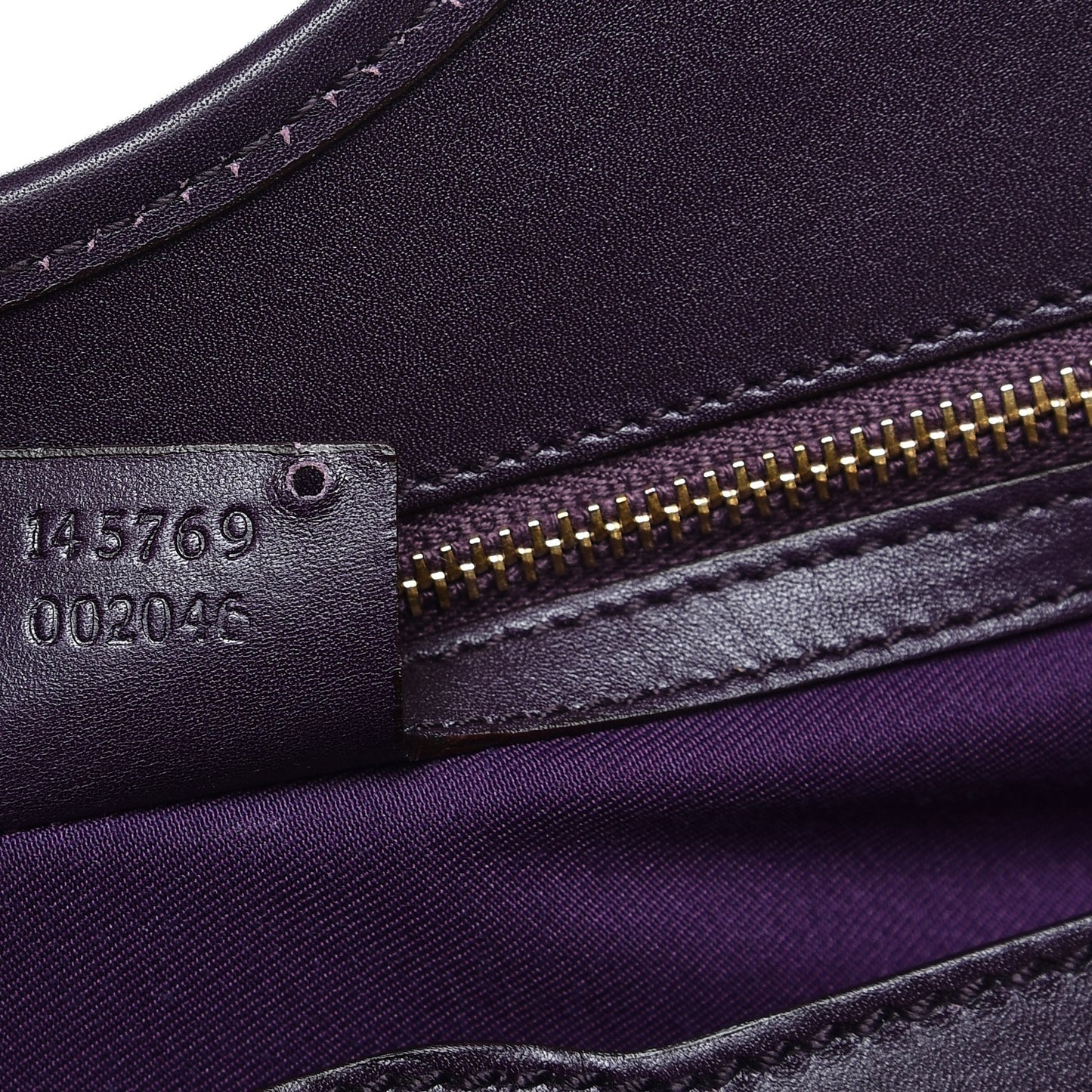 Calfskin Horsebit Embossed Large Glam Shoulder Bag Purple