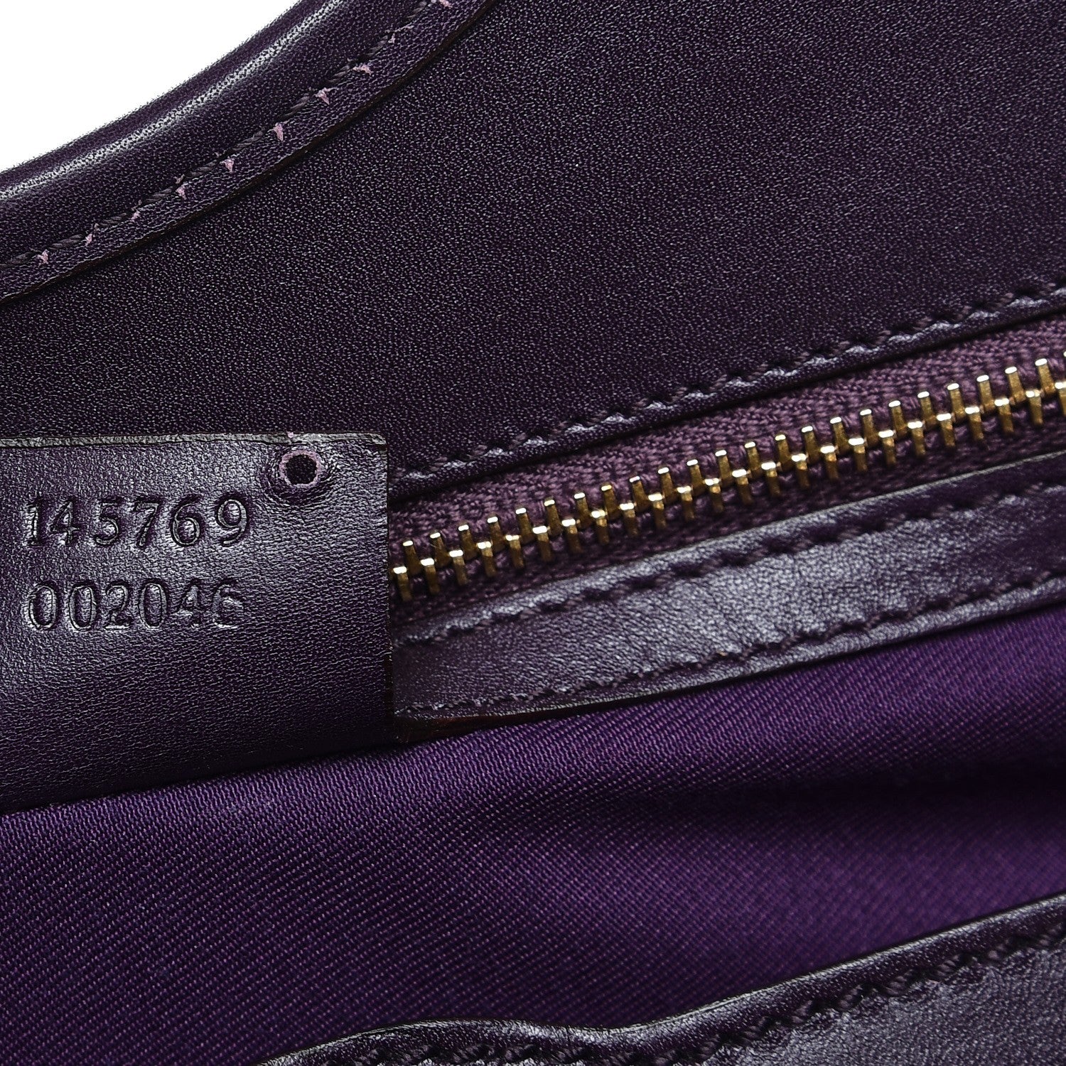 Gucci Calfskin Horsebit Embossed Large Glam Shoulder Bag Purple 7 of 12