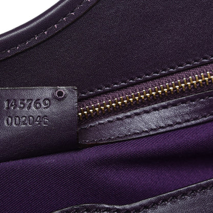 Gucci Calfskin Horsebit Embossed Large Glam Shoulder Bag Purple 7 of 12