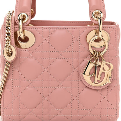Christian Dior Lambskin Cannage Mini Lady Dior Blush 8 of 10