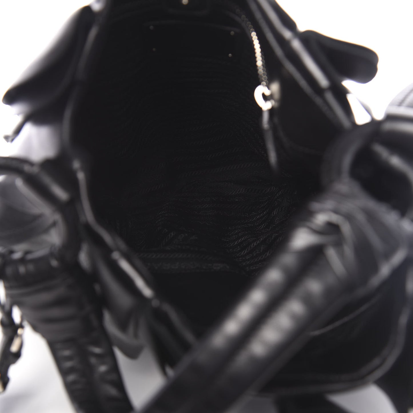 Nappa Ruffle Bag Black