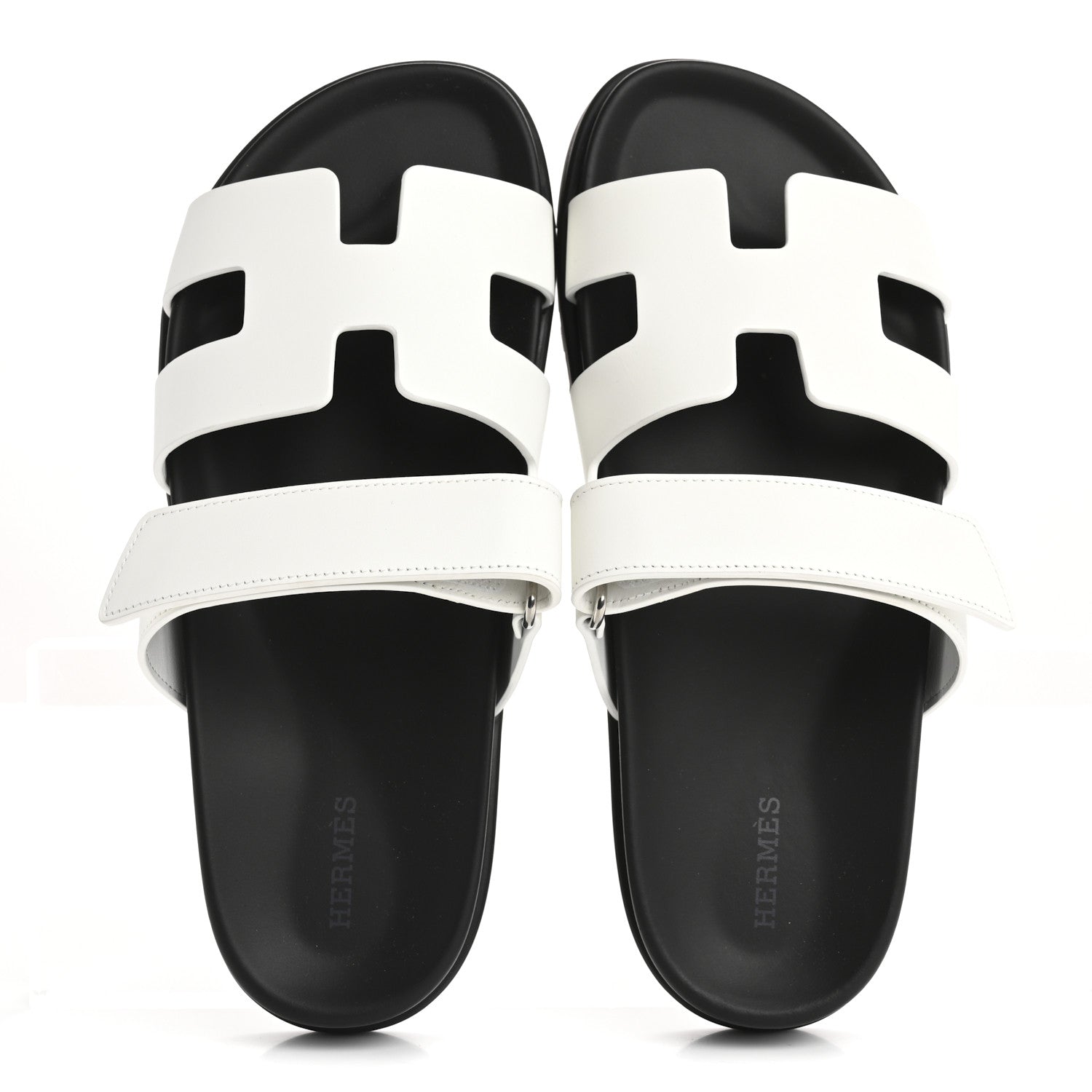 Hermes Calfskin Womens Chypre Sandals 40.5 White 2 of 10