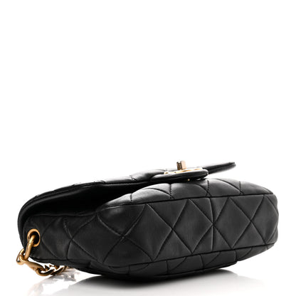 Chanel Lambskin Quilted Chain Flap Black 4 of 11