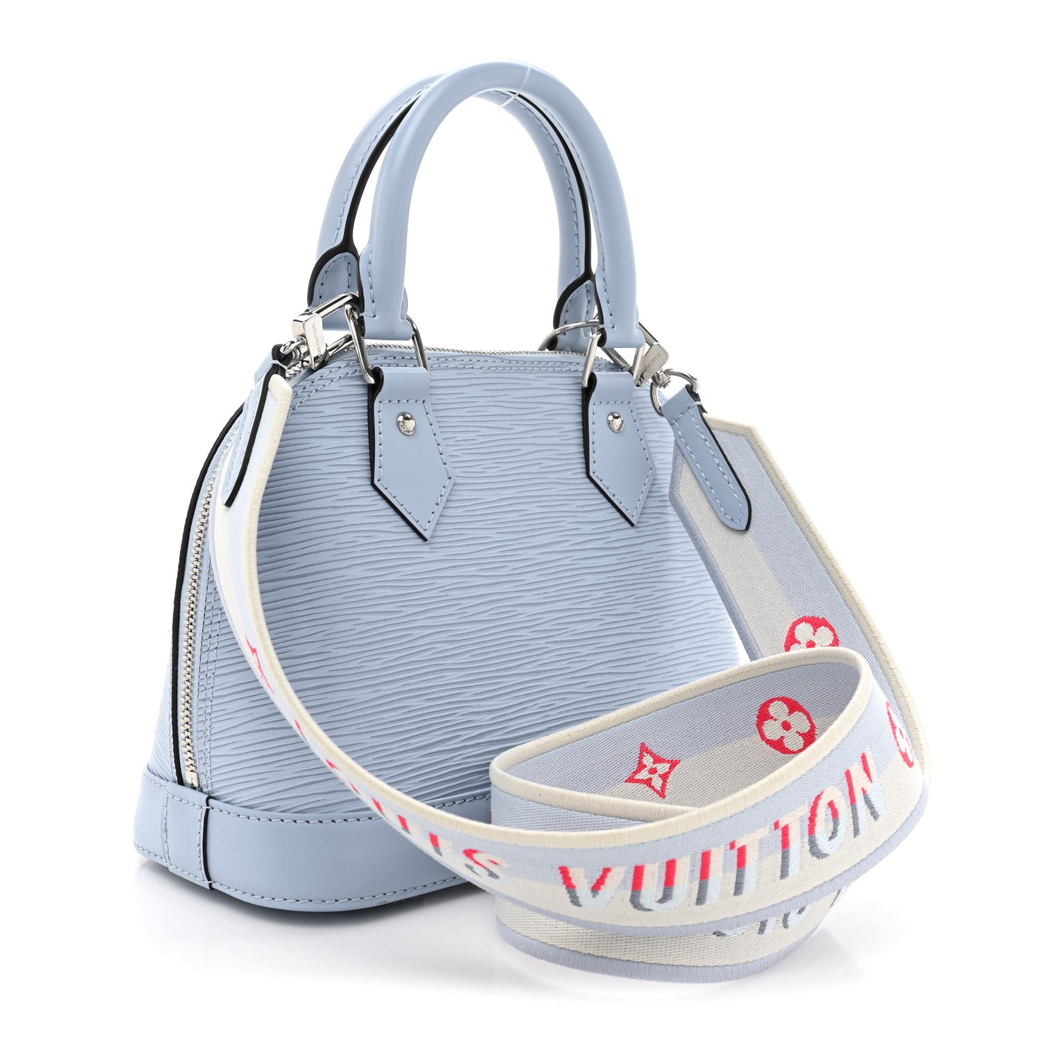 Louis Vuitton Epi Jacquard Alma BB Cloud Blue 3 of 10