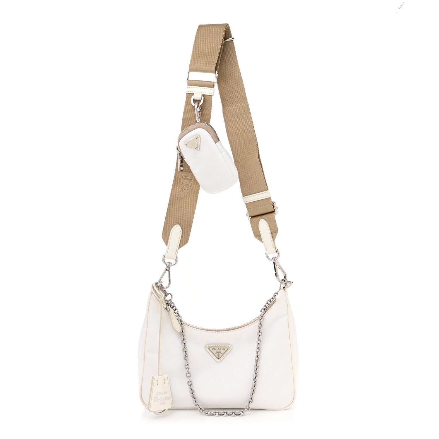 Prada Nylon Re-Edition 2005 Shoulder Bag White 1 of 12