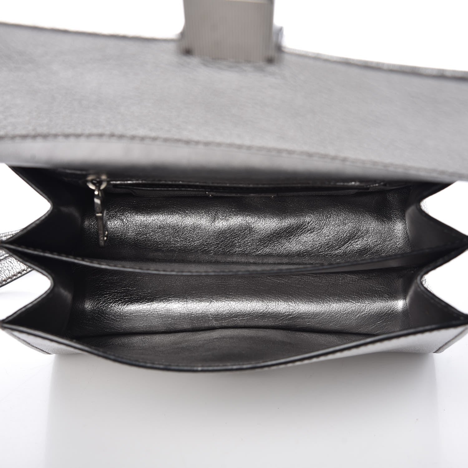 Miu Miu Metallic Goatskin Bandoliera Madras Shoulder Bag Chrome 11 of 13