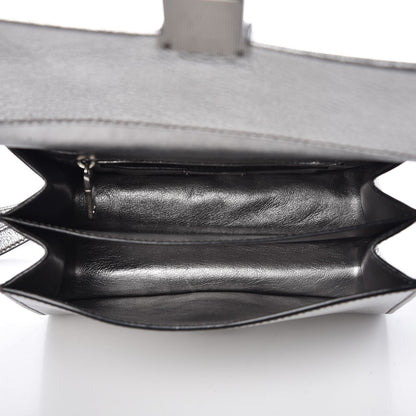 Miu Miu Metallic Goatskin Bandoliera Madras Shoulder Bag Chrome 11 of 13