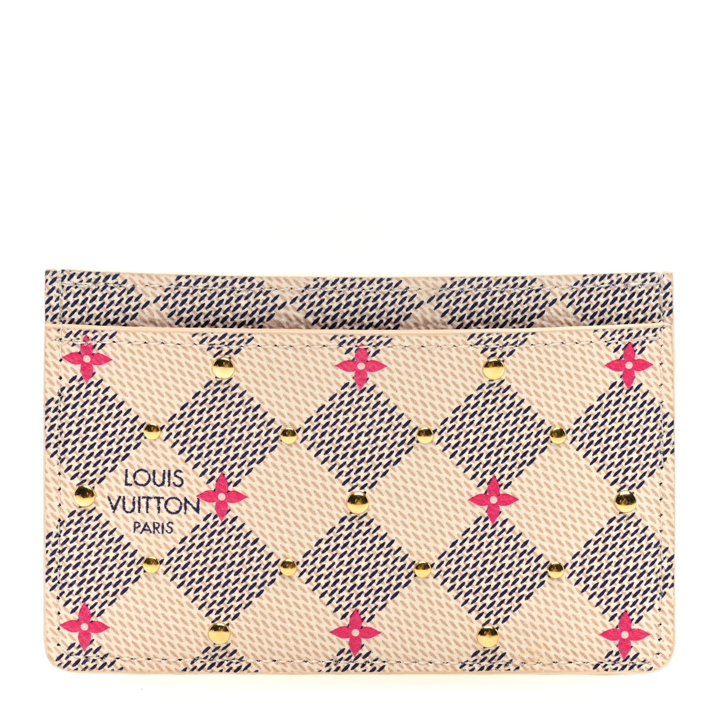Damier Azur Studded Card Holder